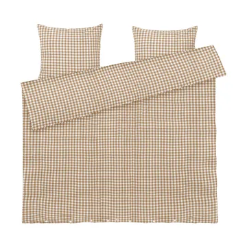 Bæk&Bølge sengesæt 220x220 cm - Karamel-offwhite - Juna