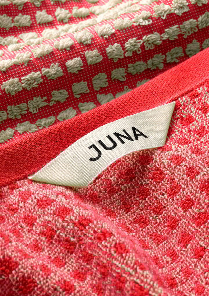 Check håndklæde 50x100 cm, Rød-sand Juna