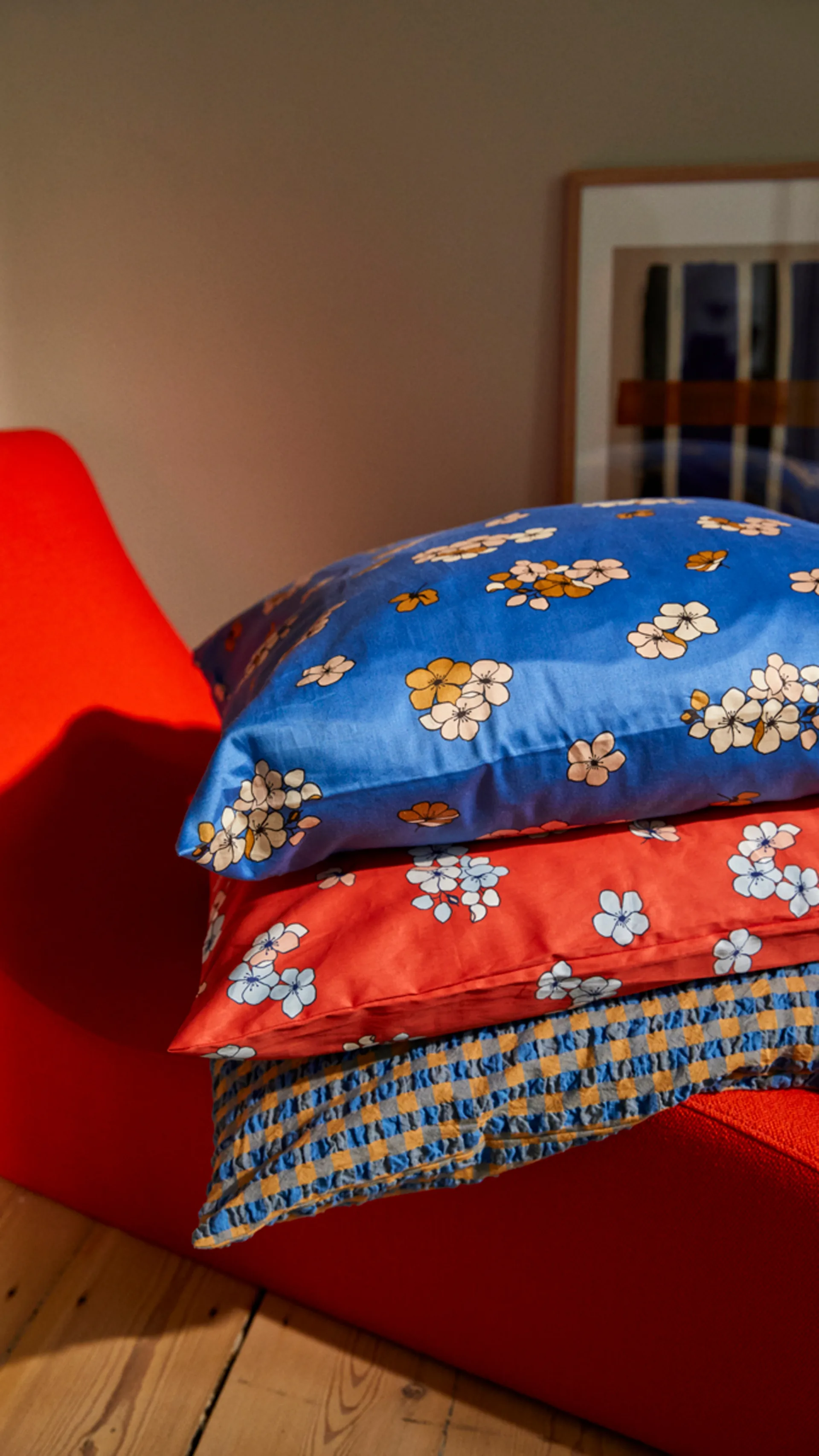 Grand Pleasantly pudebetræk 60x63 cm, Blå Juna