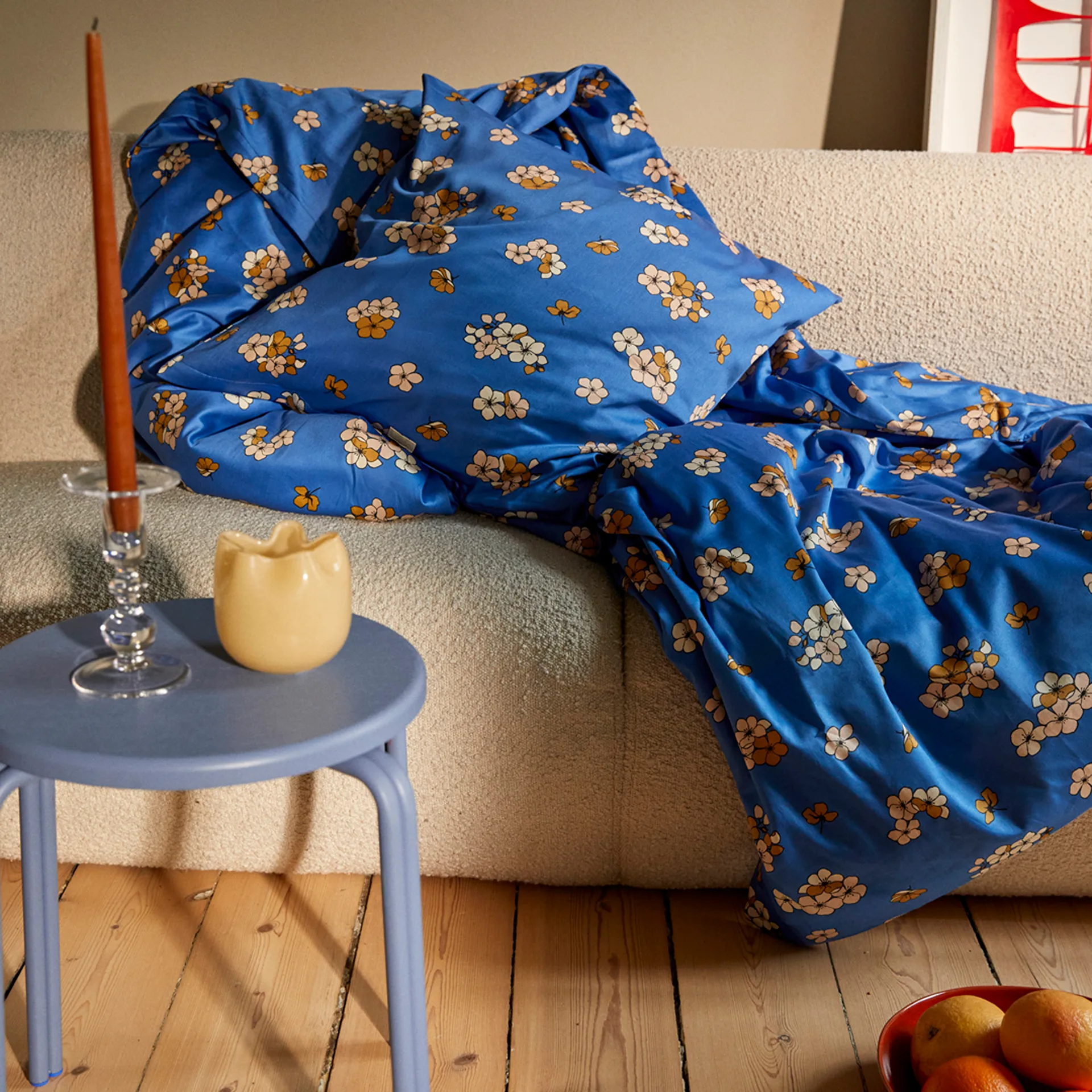 Grand Pleasantly sengesæt 140x220 cm, Blå Juna