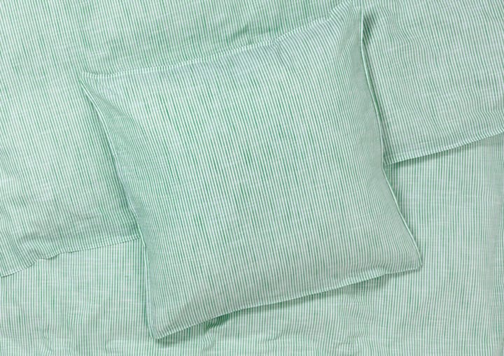 Monochrome Lines sengesæt 140x220 cm, Grøn/Hvid Juna