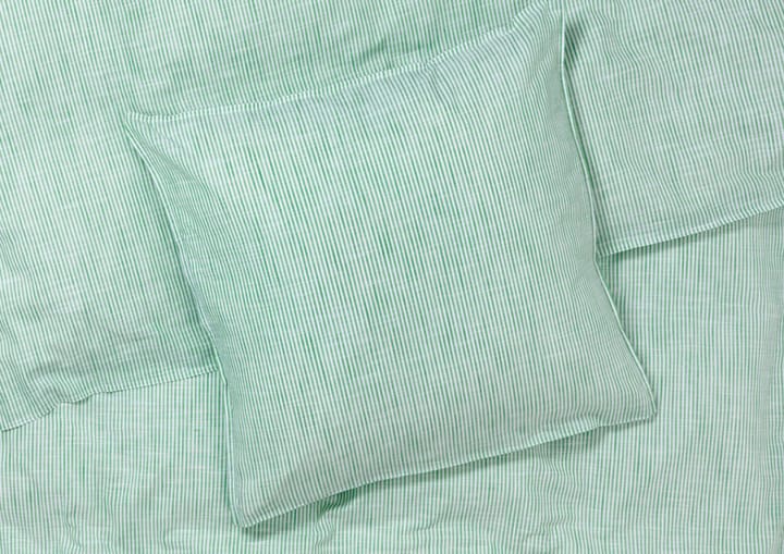Monochrome Lines sengesæt 140x220 cm - Grøn/Hvid - Juna