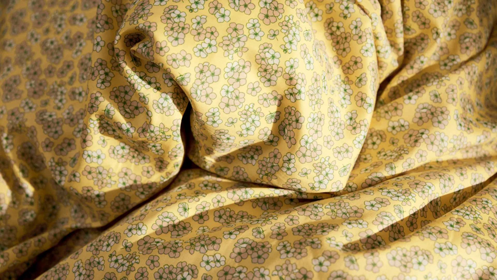 Pleasantly sengesæt 200x220 cm, Gul Juna