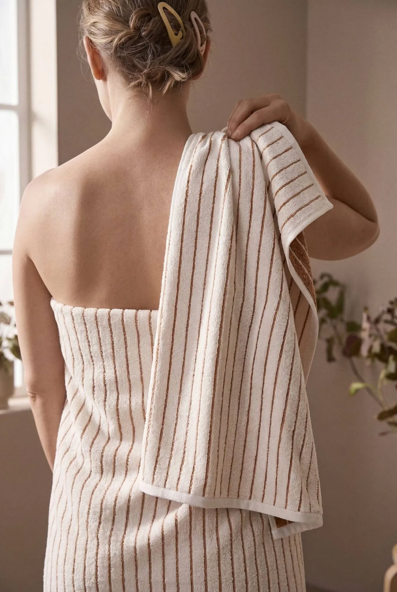 Soft håndklæde, Off-white, 70x140 cm Juna