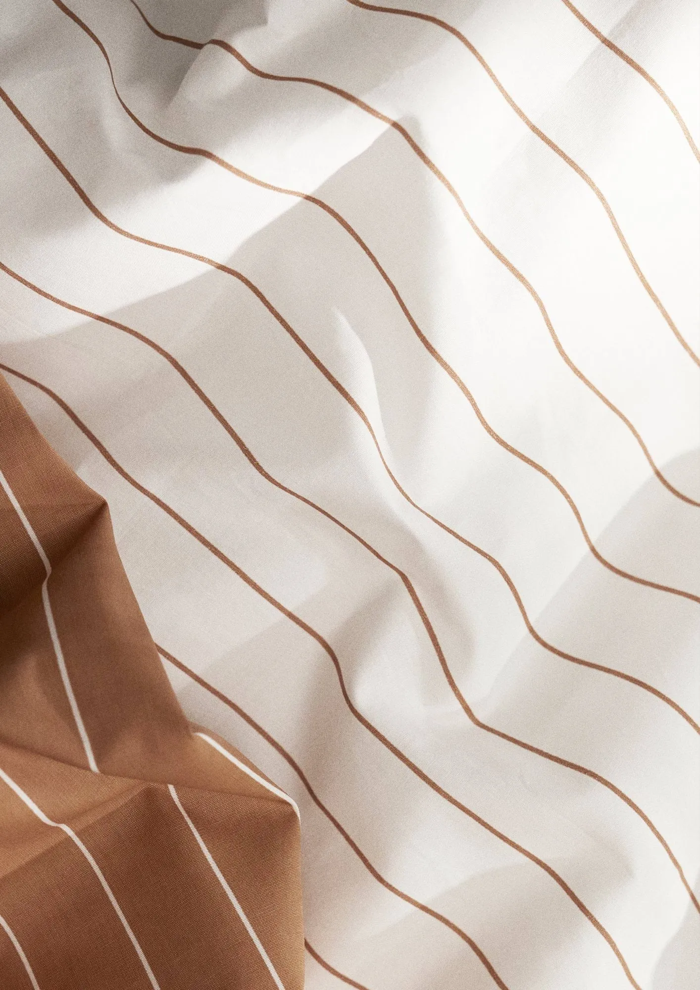 Soft sengesæt, 220x220/2x50x60 cm, Offwhite-karamel Juna