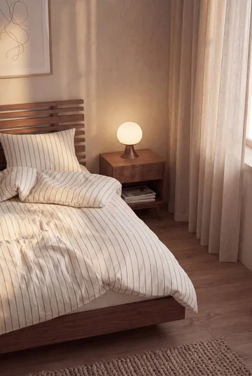 Soft sengesæt, 220x220/2x50x60 cm - Offwhite-karamel - Juna
