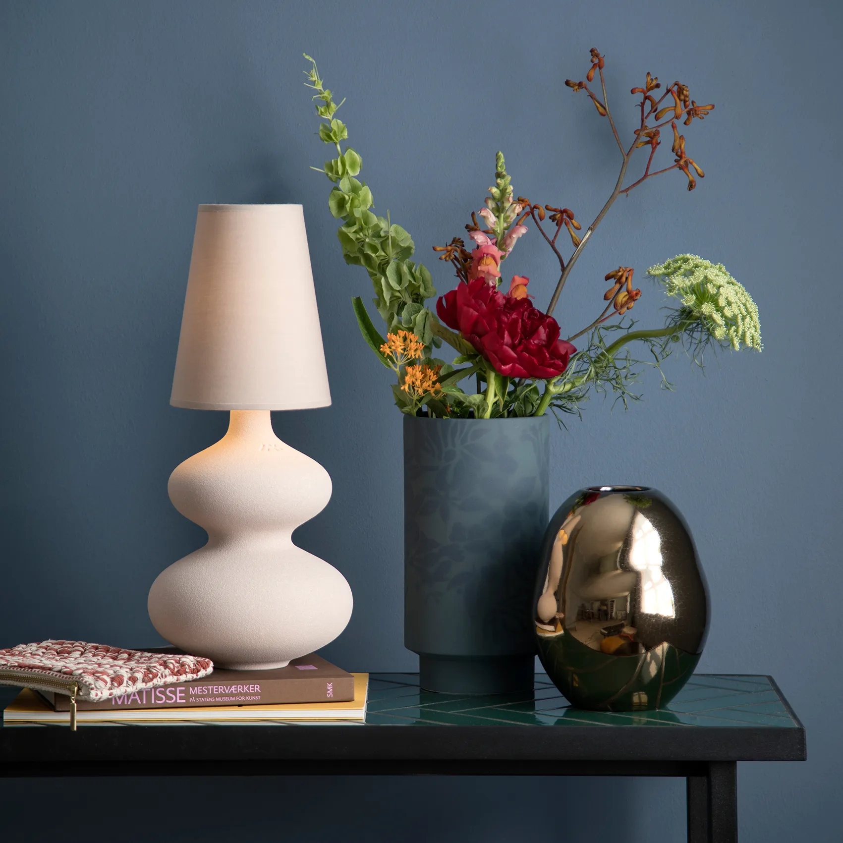 Balustre bordlampe 43,5 cm, Lyserød Kähler