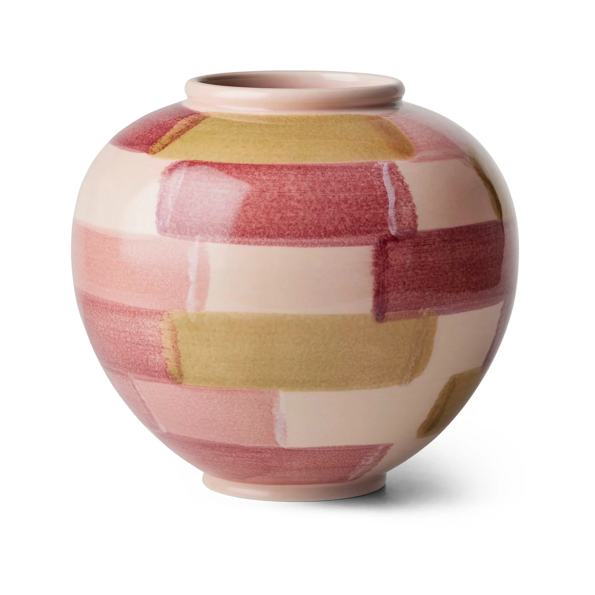 Canvas vase 20 cm, Lyserød-brun Kähler