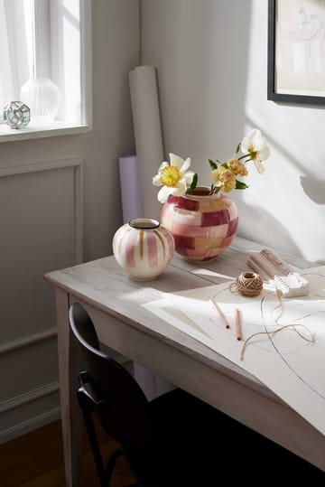 Canvas vase 20 cm - Lyserød-brun - Kähler