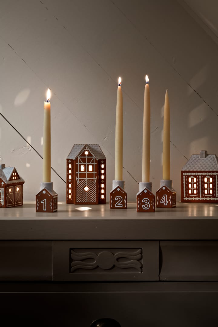 Gingerbread adventsstage 4 dele, Brun Kähler