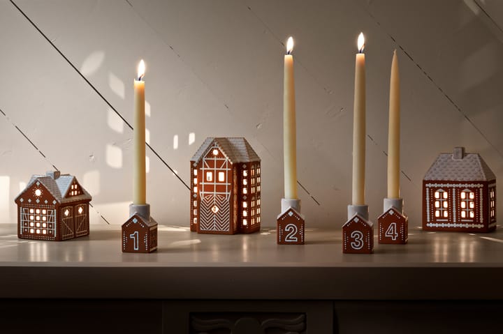 Gingerbread adventsstage 4 dele, Brun Kähler