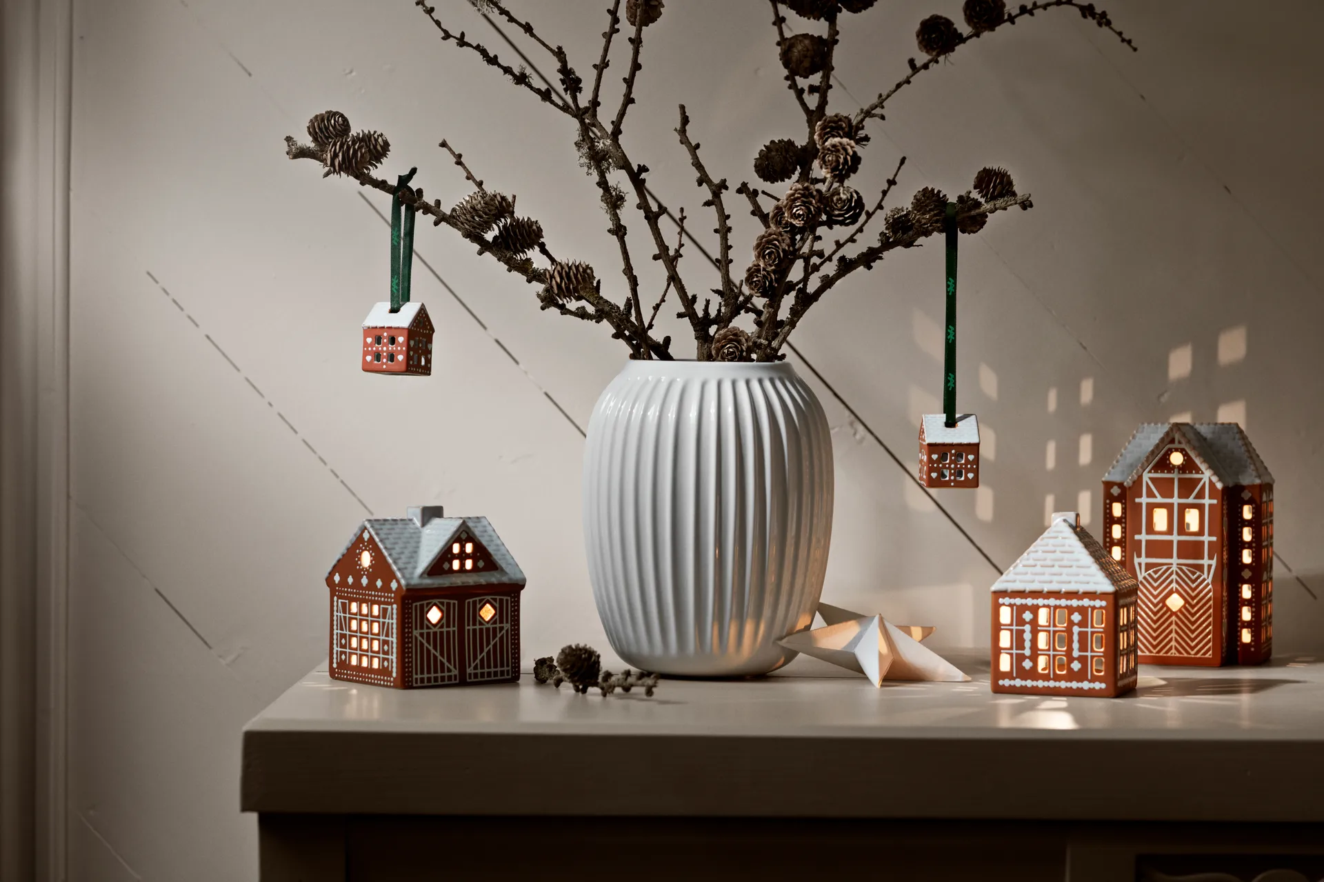 Gingerbread juleophæng 5 cm 2-pak, Brun Kähler