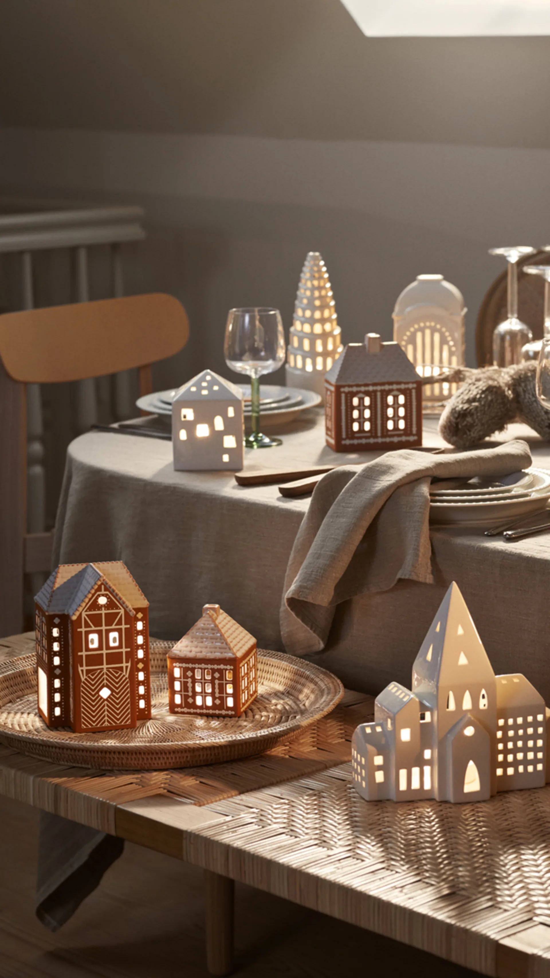 Gingerbread Lanterne stor 17 cm, Brun Kähler