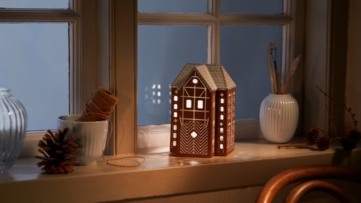 Gingerbread Lanterne stor 17 cm, Brun Kähler