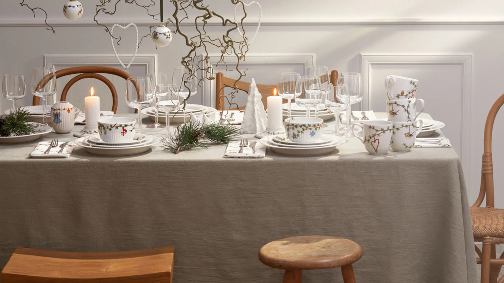 Hammershøi Christmas bloklysestage Ø13 cm, Hvid Kähler