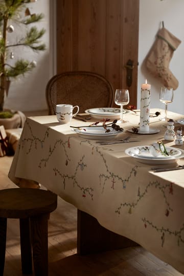 Hammershøi Christmas Dug beige - 150x370 cm - Kähler