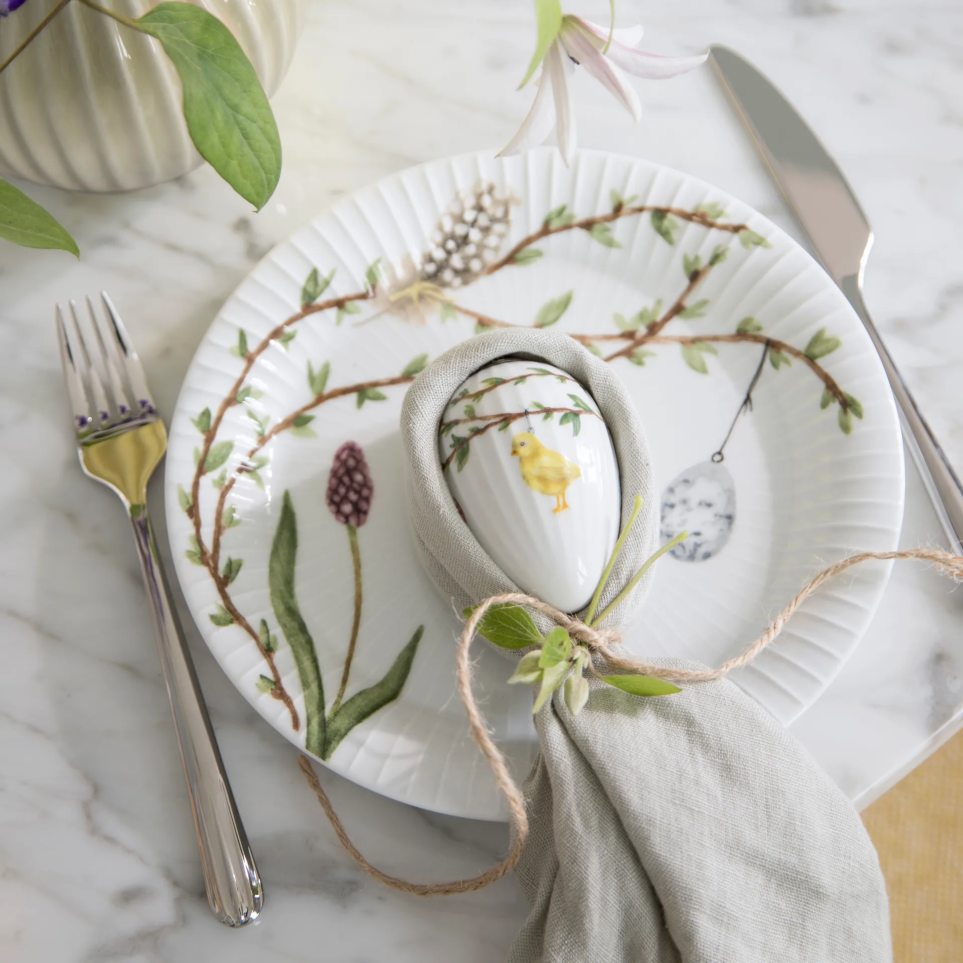 Hammershøi Easter asiet 22 cm, Hvid Kähler