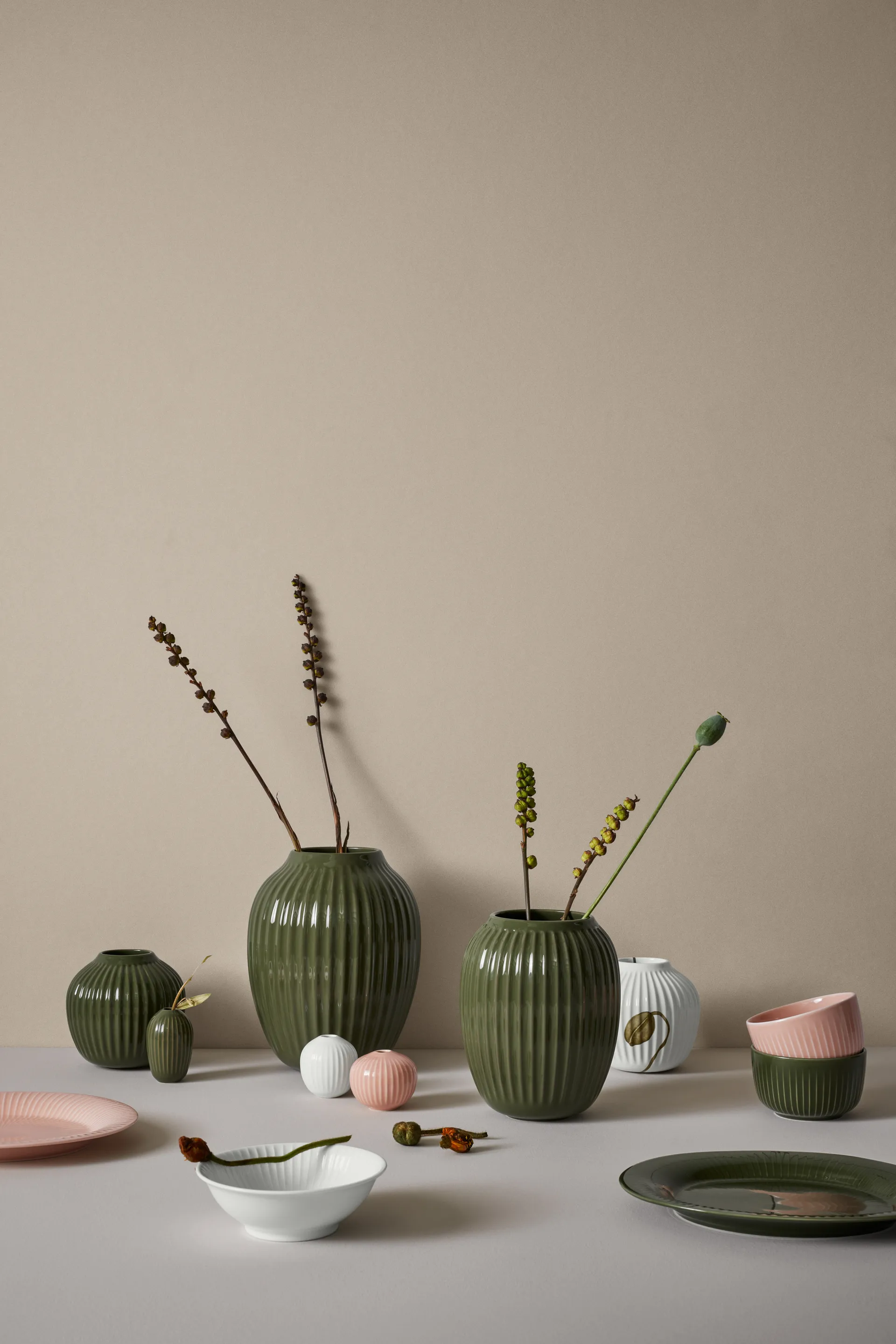 Hammershøi fad, Mørkegrøn Kähler