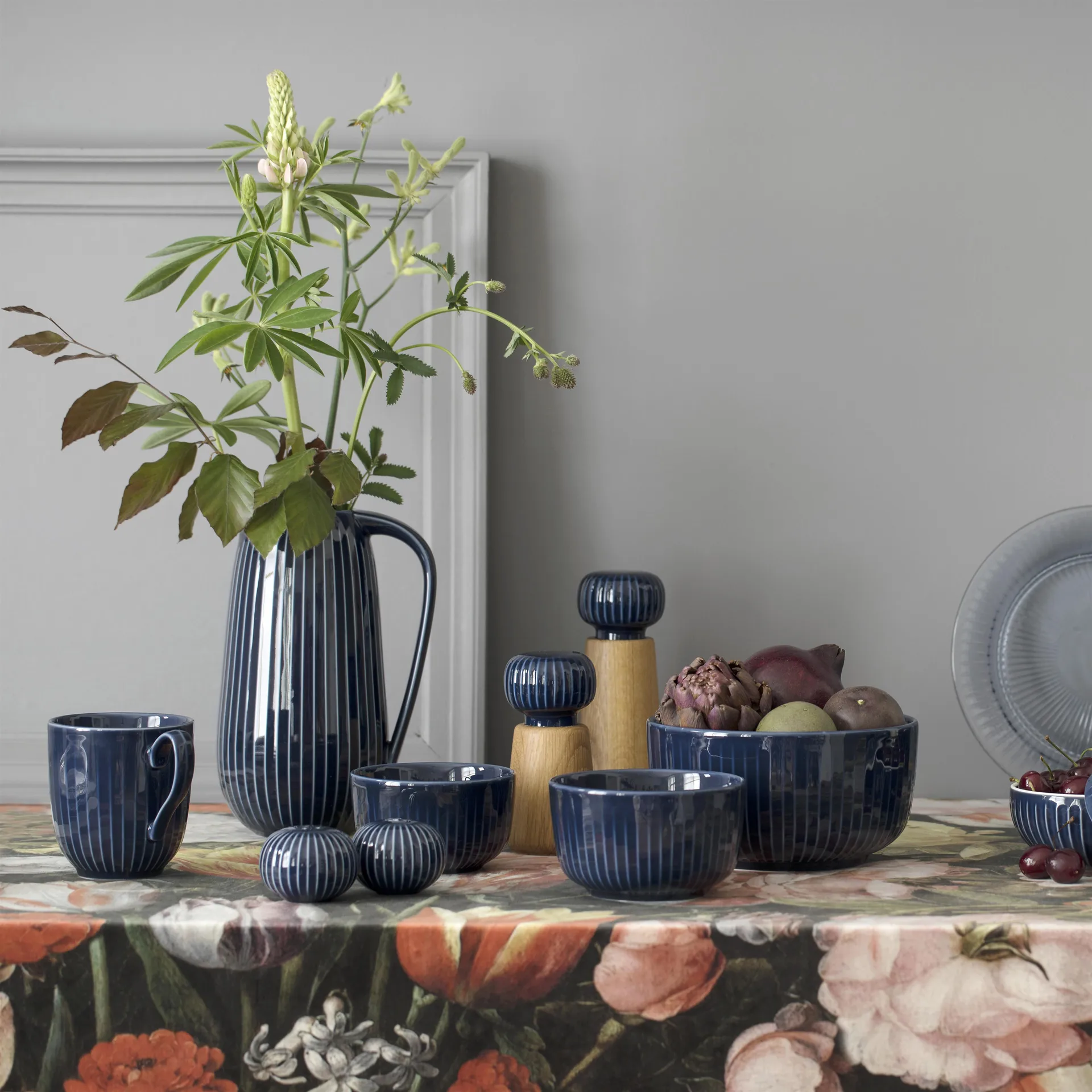 Hammershøi krydderikværn lille, indigo Kähler