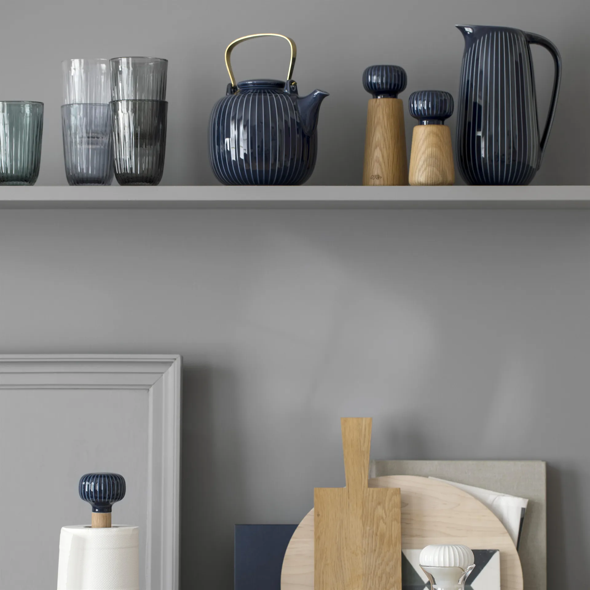 Hammershøi krydderikværn lille, indigo Kähler