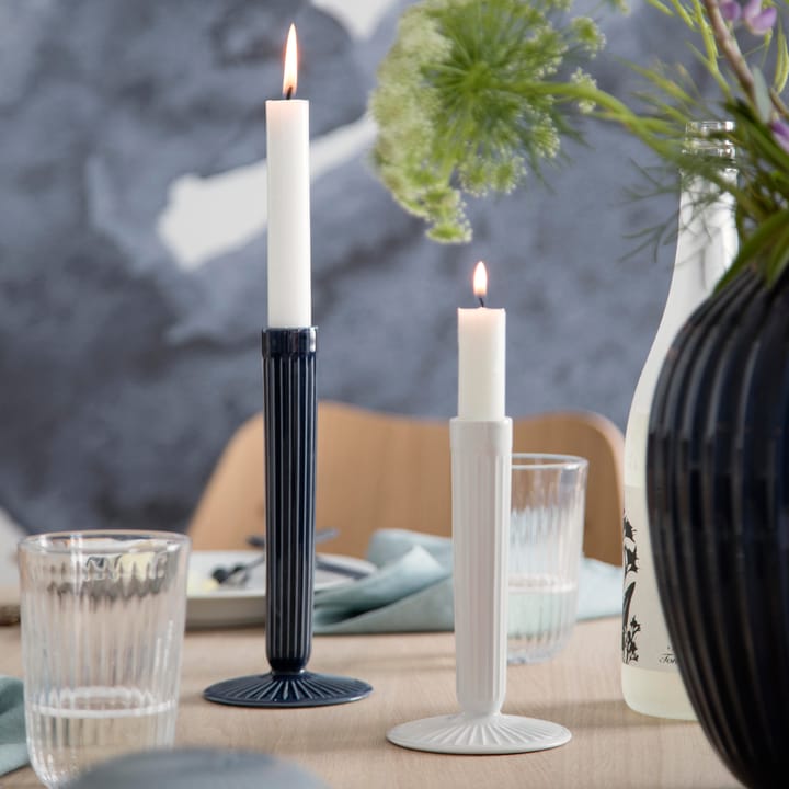 Hammershøi lysestage 17 cm, Hvid Kähler