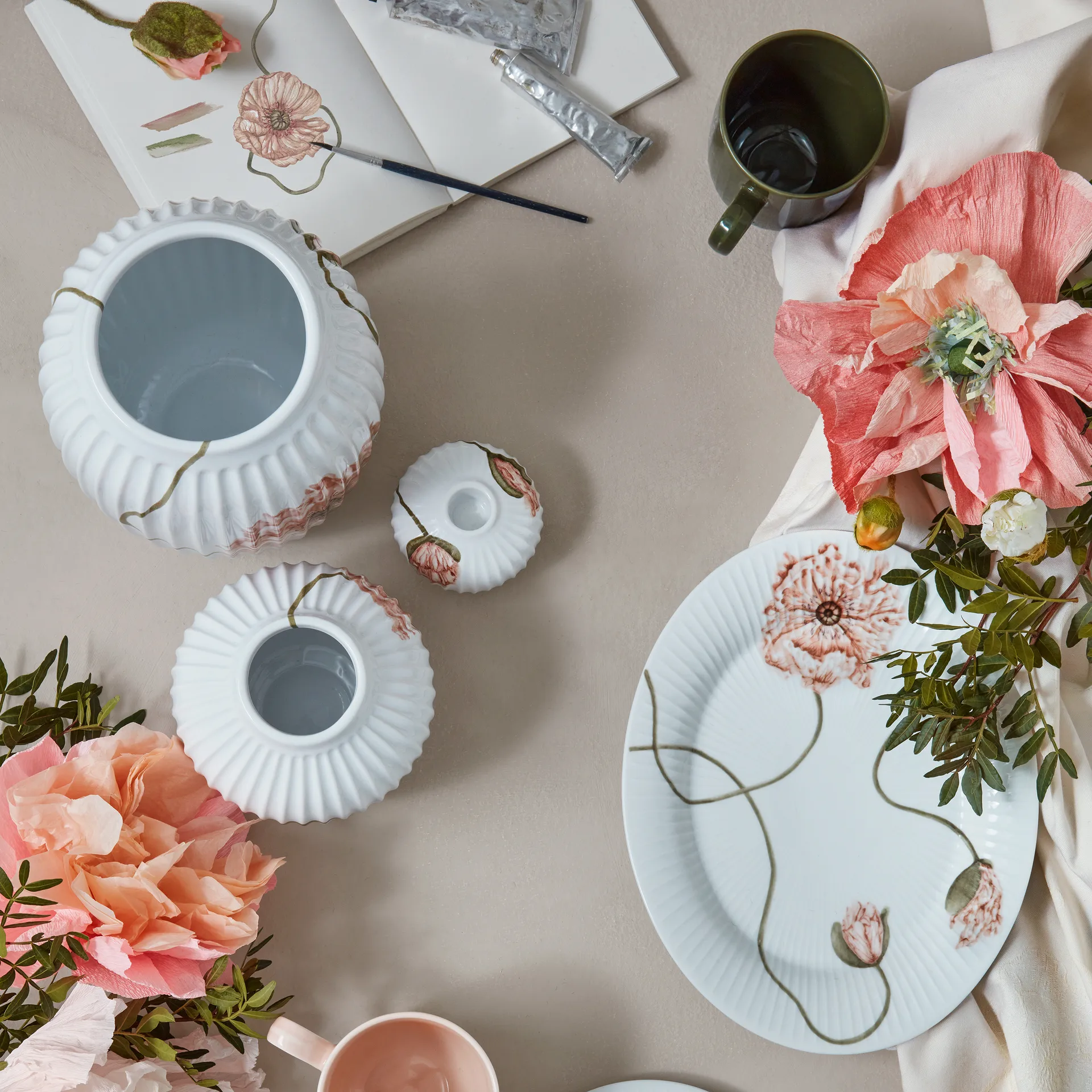 Hammershøi Poppy lysestage Ø7,5 cm, Hvid Kähler