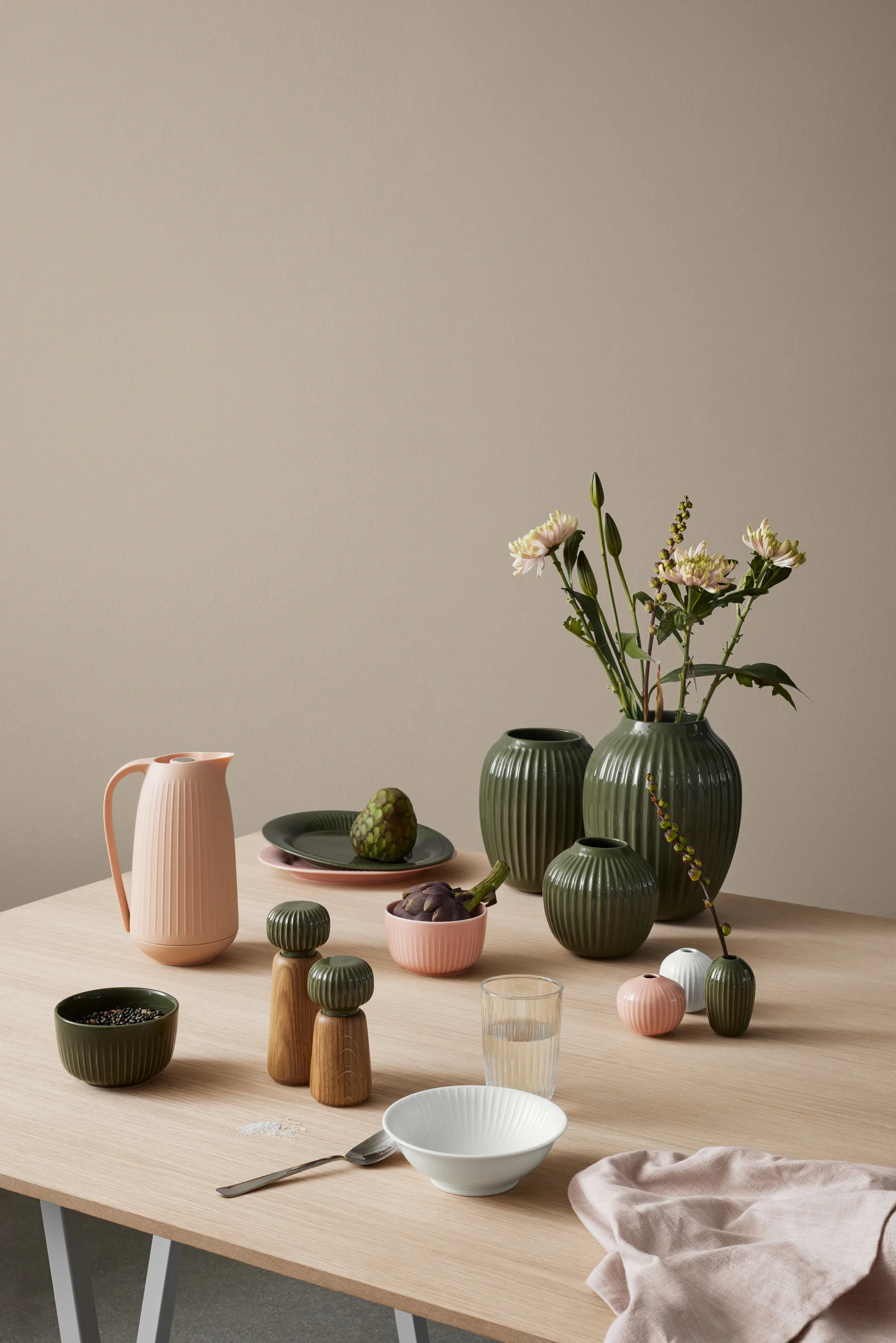 Hammershøi skål Ø12 cm, Mørkegrøn Kähler