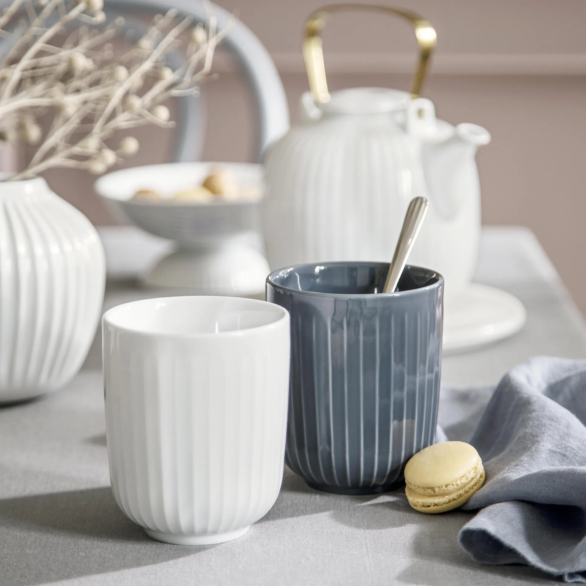 Hammershøi termokrus, hvid Kähler