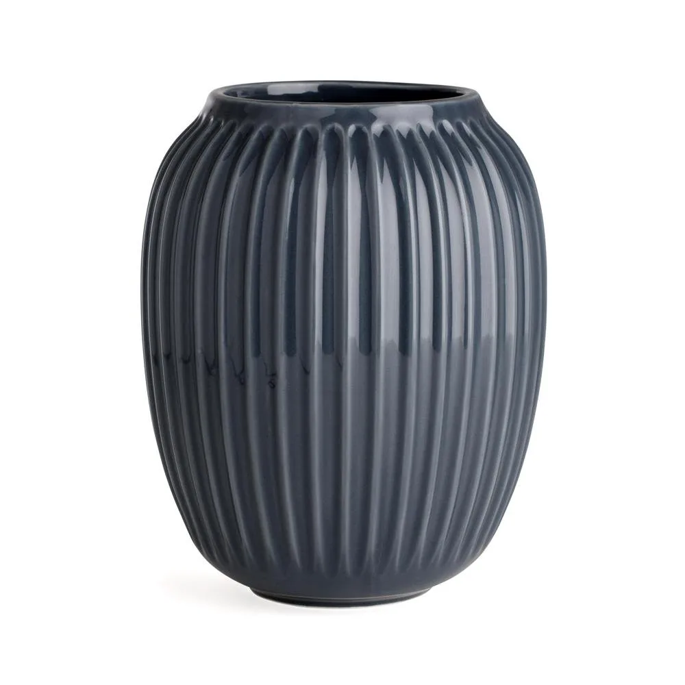 Hammershøi vase, Antracitgrå, mellem 21 cm Kähler