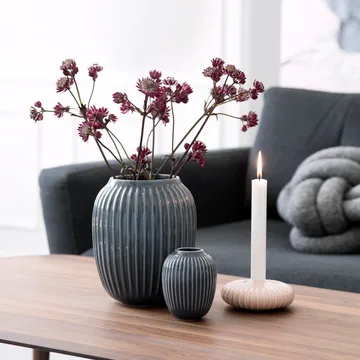 Hammershøi vase - Antracitgrå, mellem 21 cm - Kähler