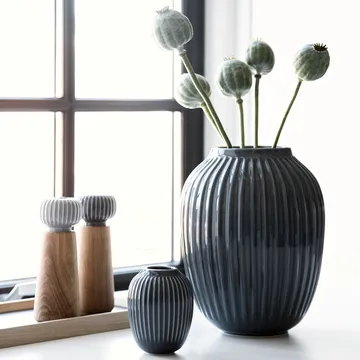 Hammershøi vase - Antracitgrå, mini 10 cm - Kähler