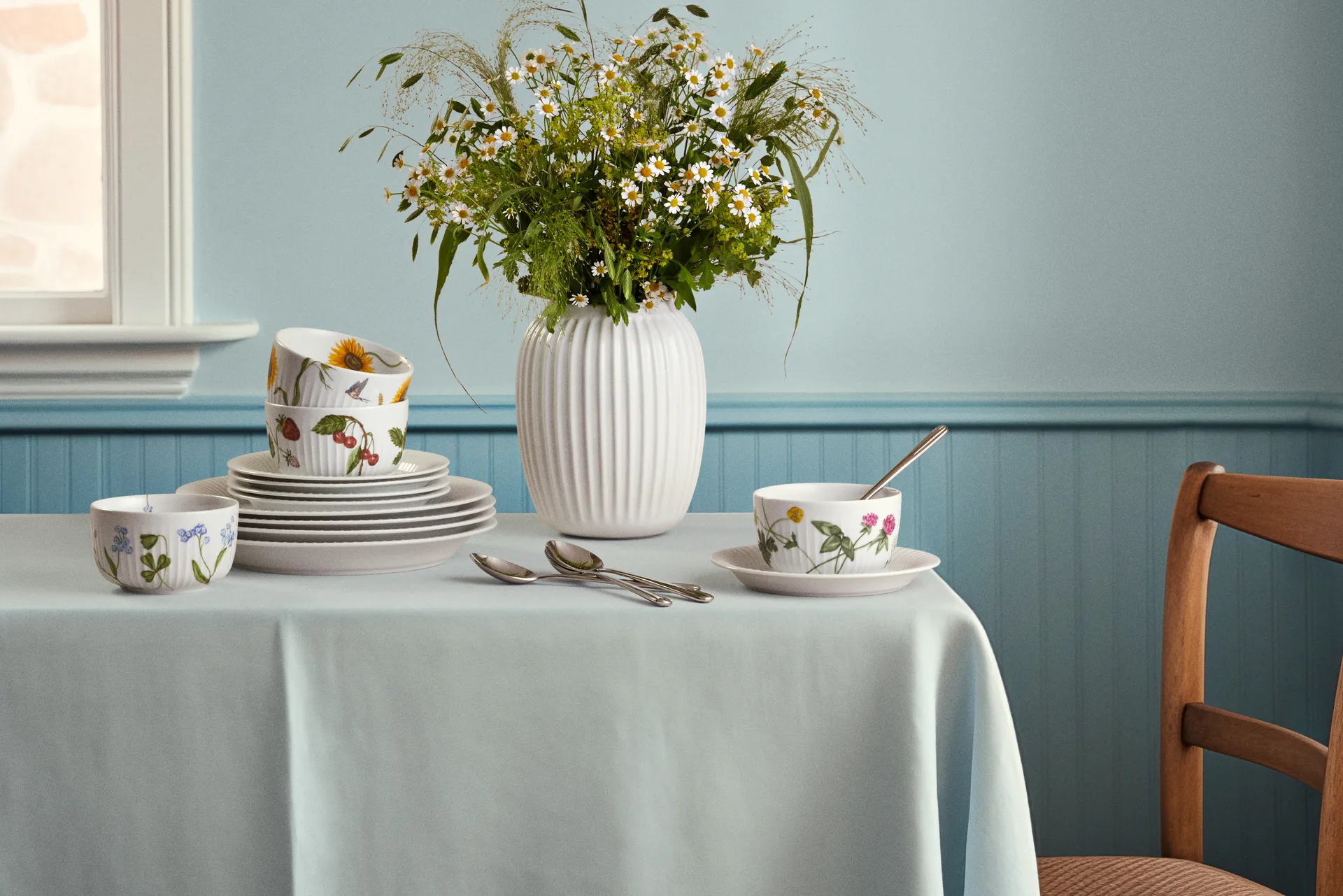 Hammershøi vase, Hvid, mellem 21 cm Kähler