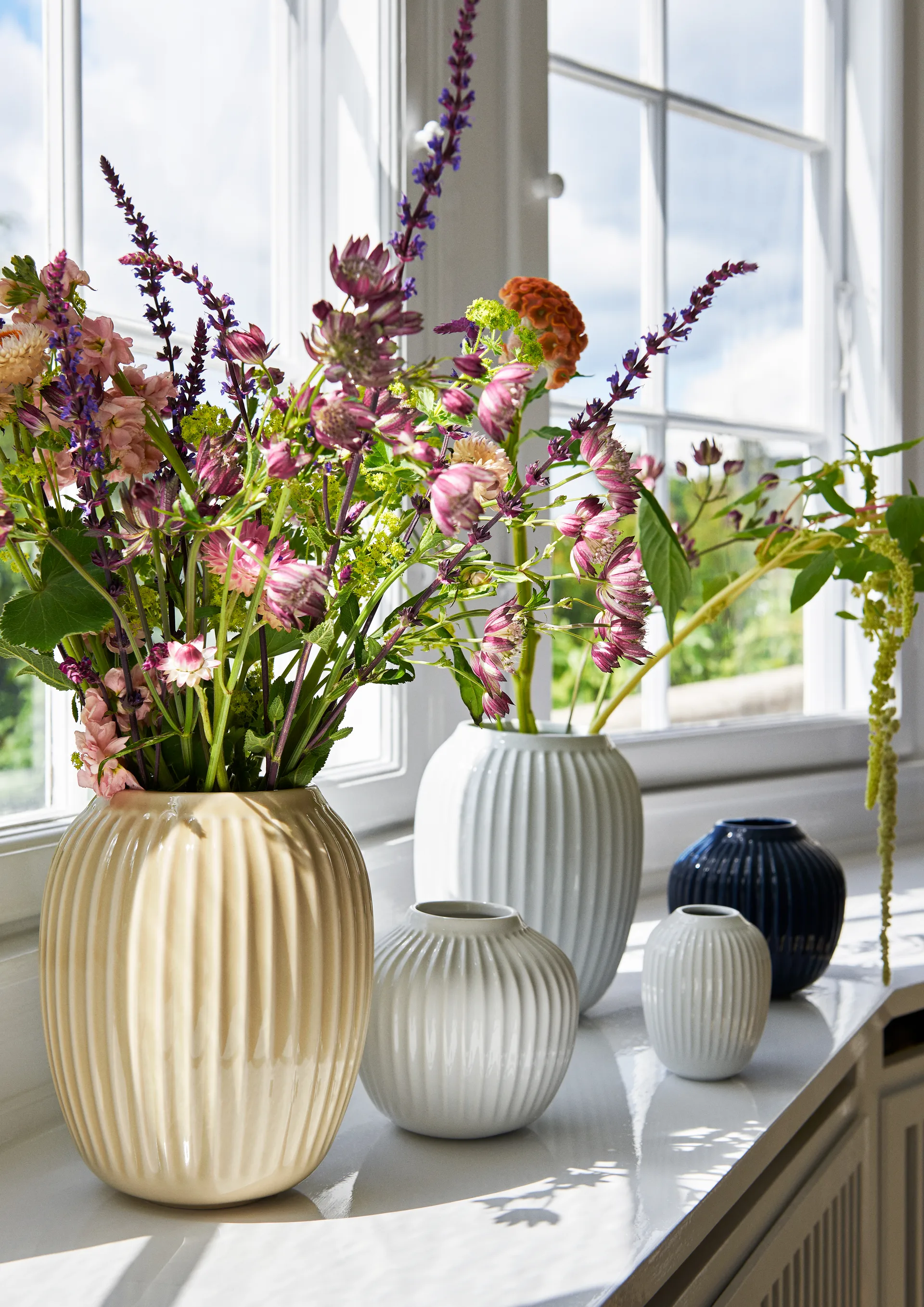 Hammershøi vase, Hvid, mellem 21 cm Kähler