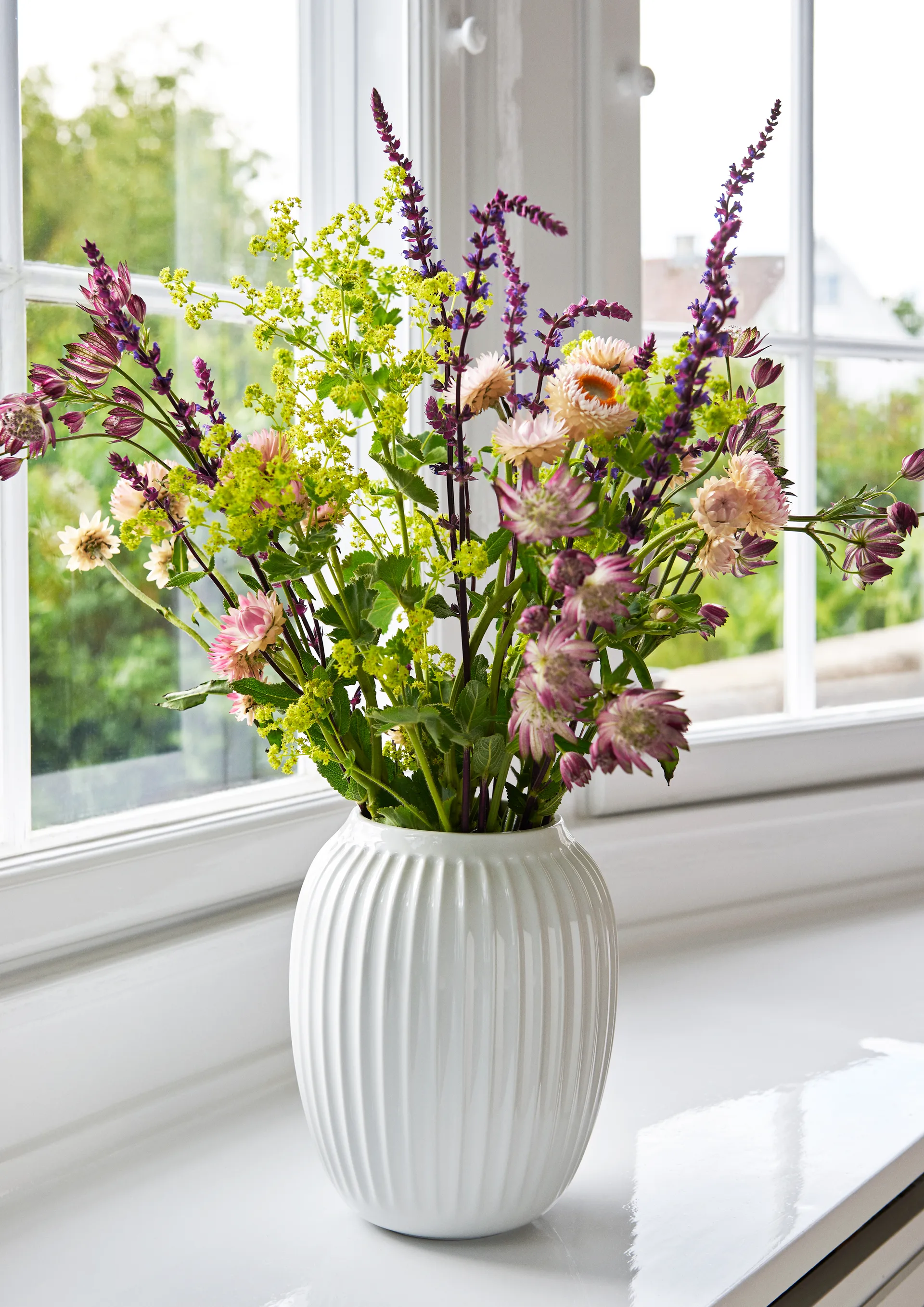 Hammershøi vase mellem, hvid Kähler