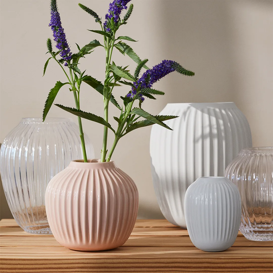 Hammershøi vase mellem, hvid Kähler