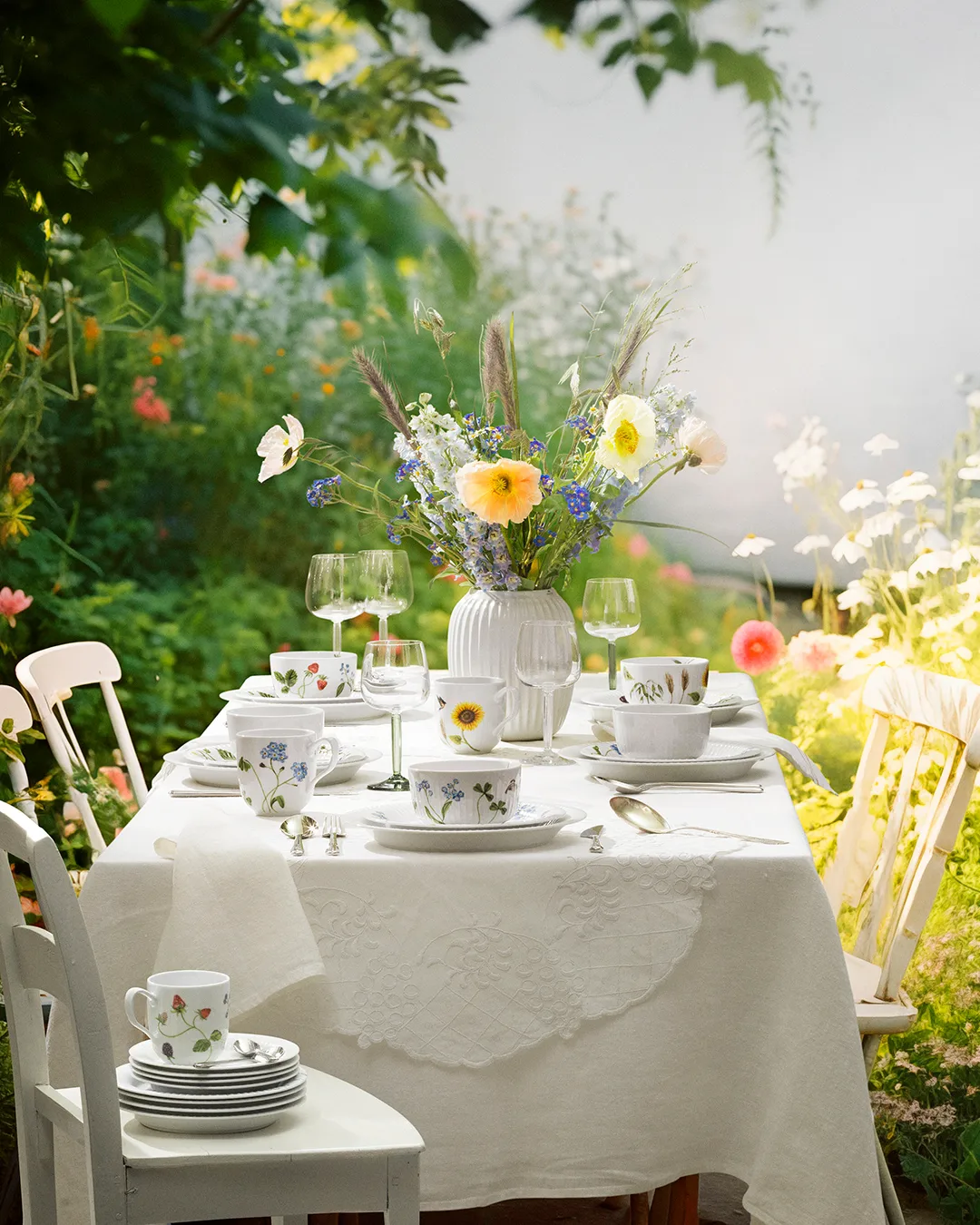 Hammershøi vase mellem, hvid Kähler