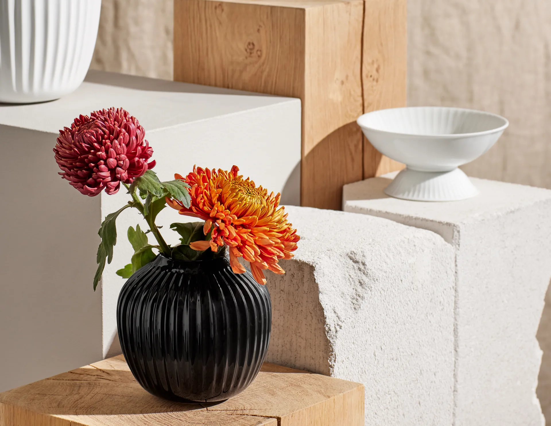 Hammershøi vase, Sort, lille 13 cm Kähler