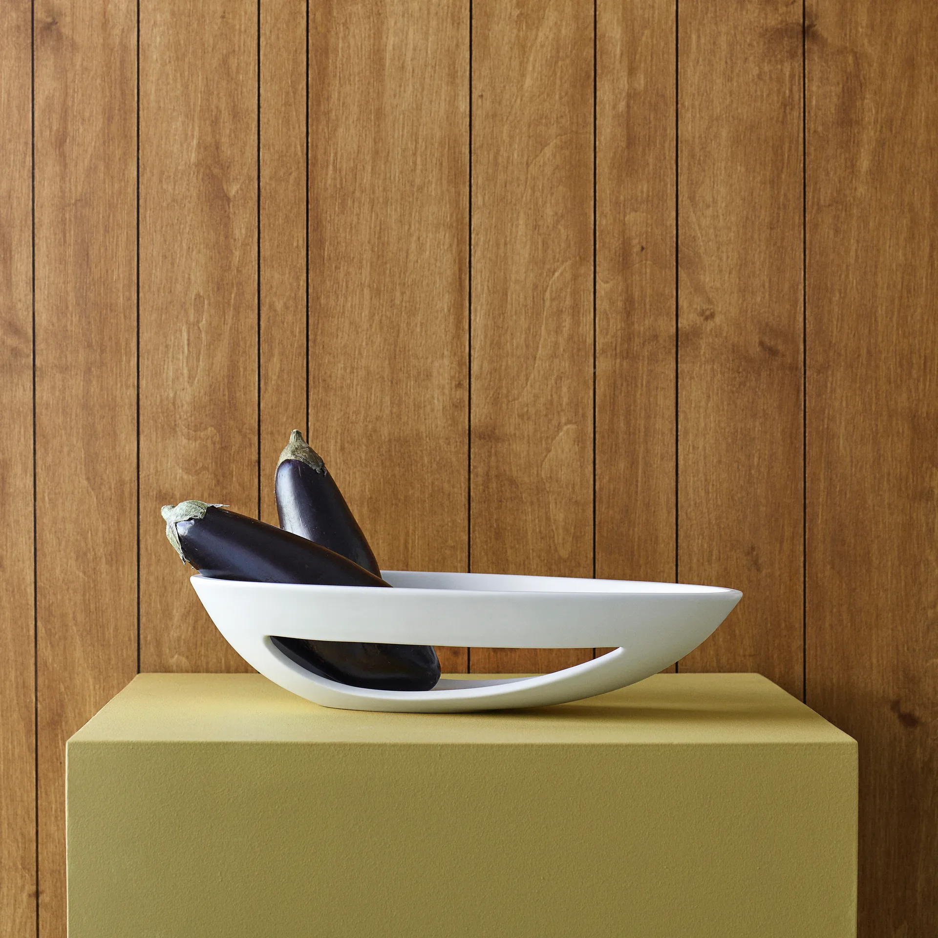 Kokong ovalt bordfad 40 cm, Hvid Kähler