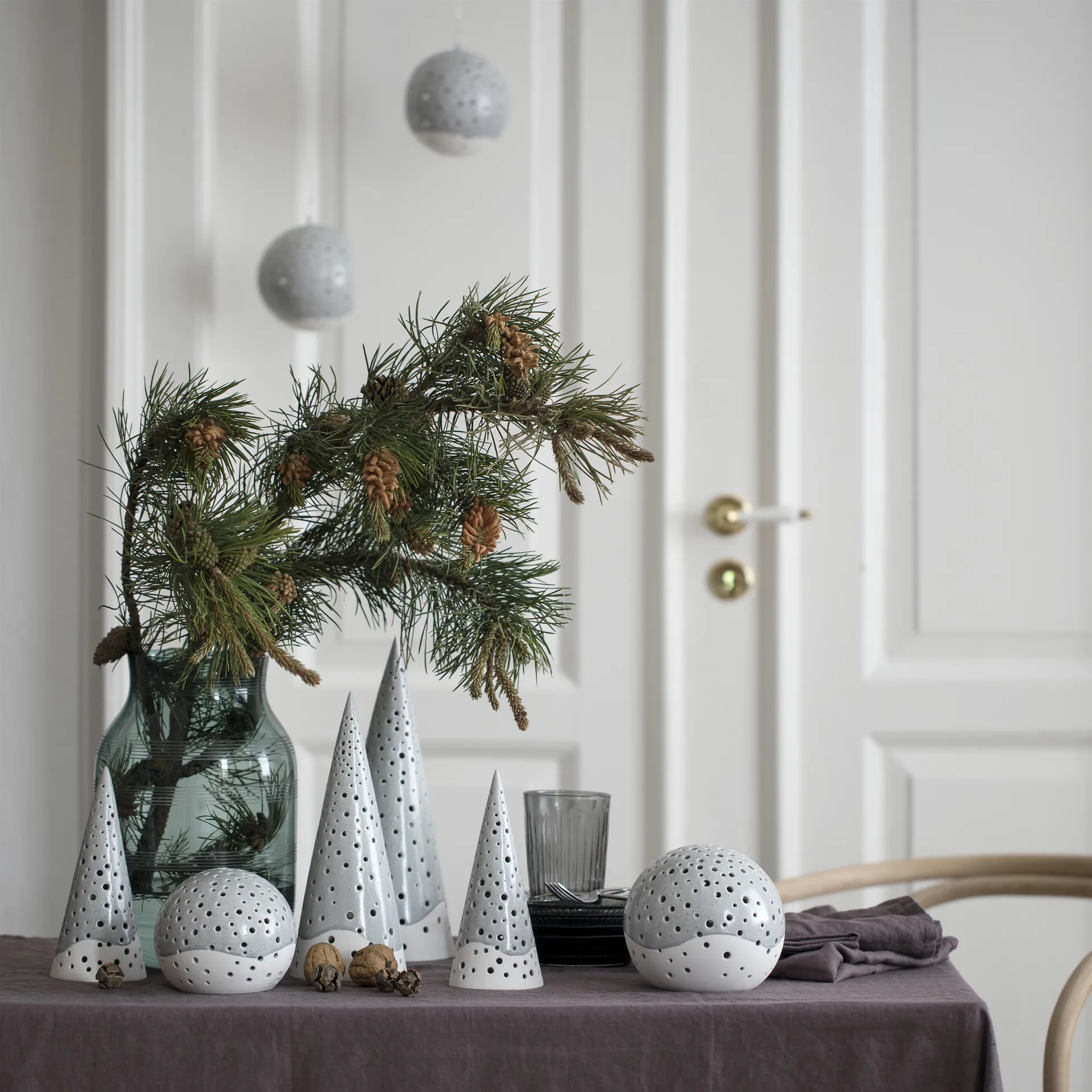 Nobili dekorationskugle, grå Kähler