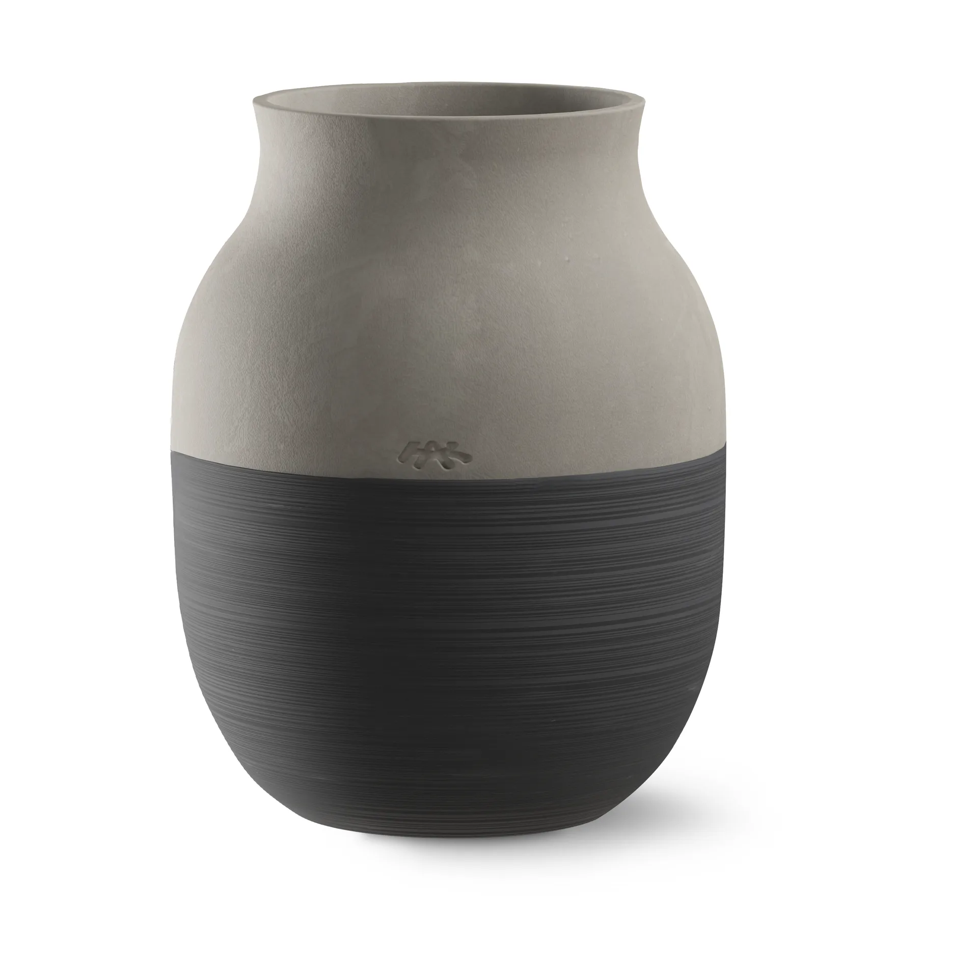 Omaggio Circulare Vase H20 cm, Antracitgrå Kähler