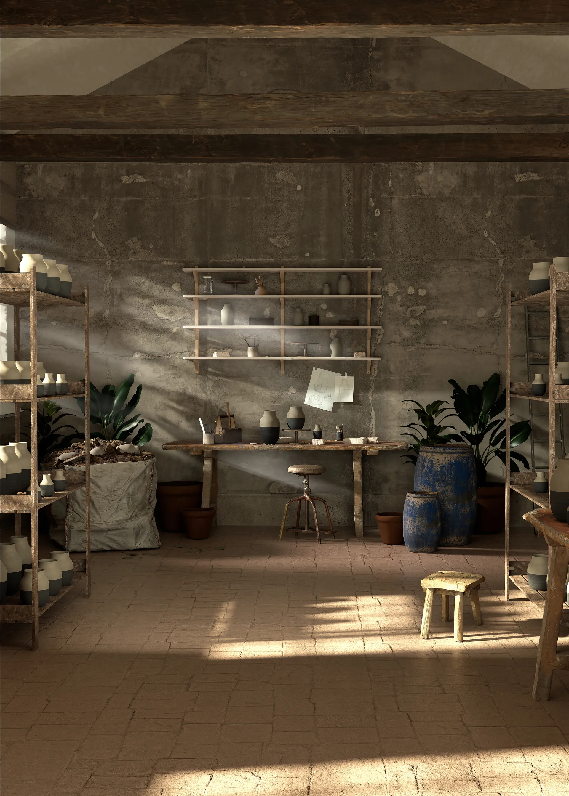 Omaggio Circulare Vase H20 cm, Antracitgrå Kähler