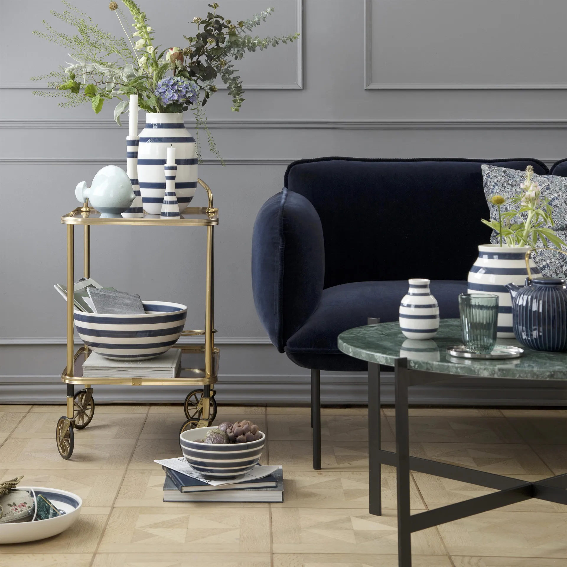 Omaggio fad, stålblå Kähler