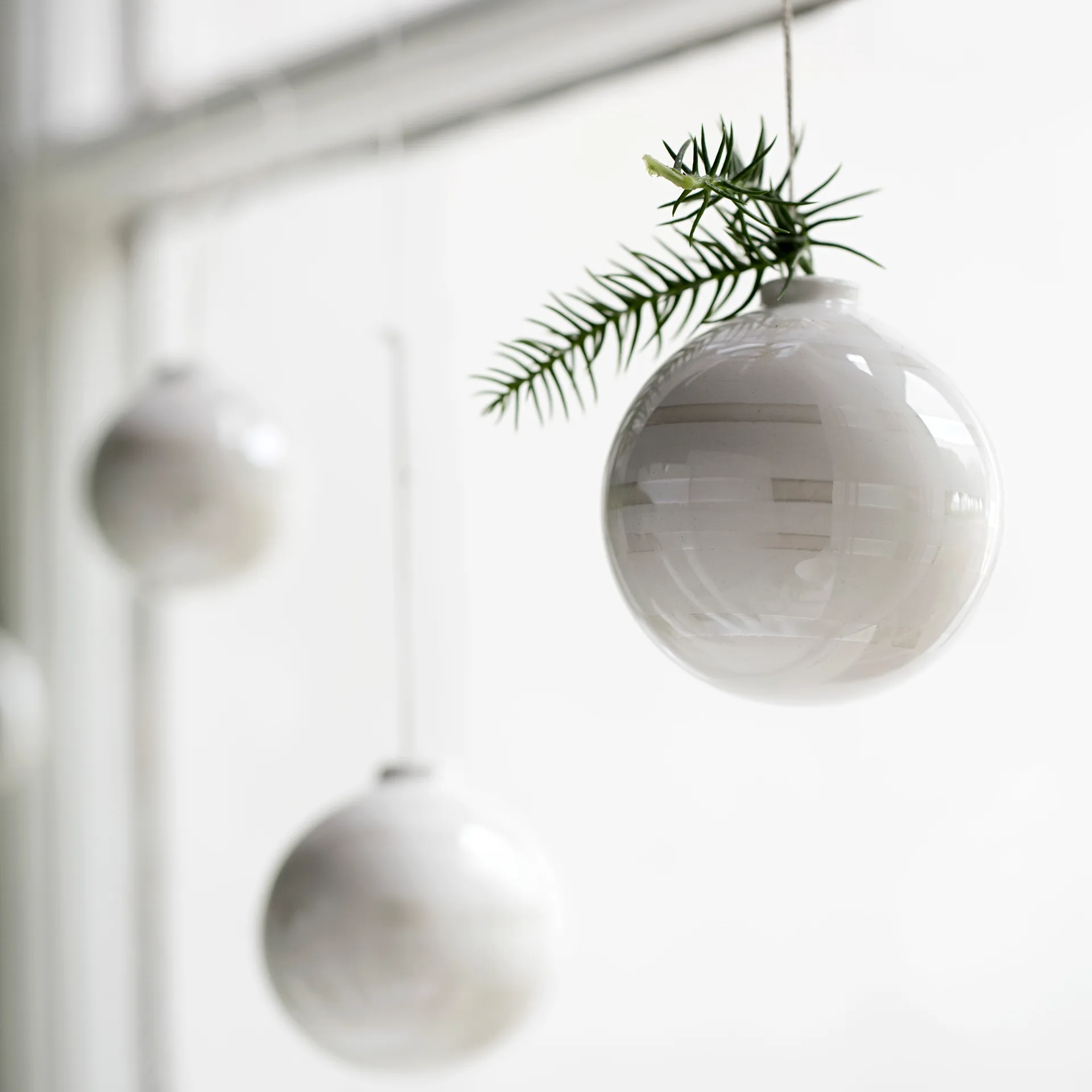 Omaggio julekugler 3 stk, perlemor Kähler