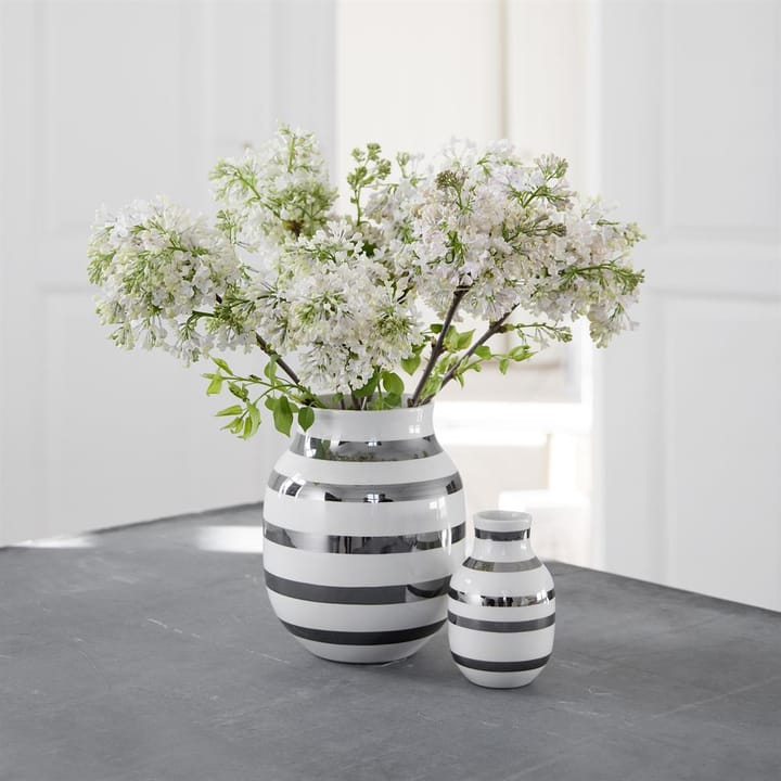 Omaggio vase sølv, lille Kähler