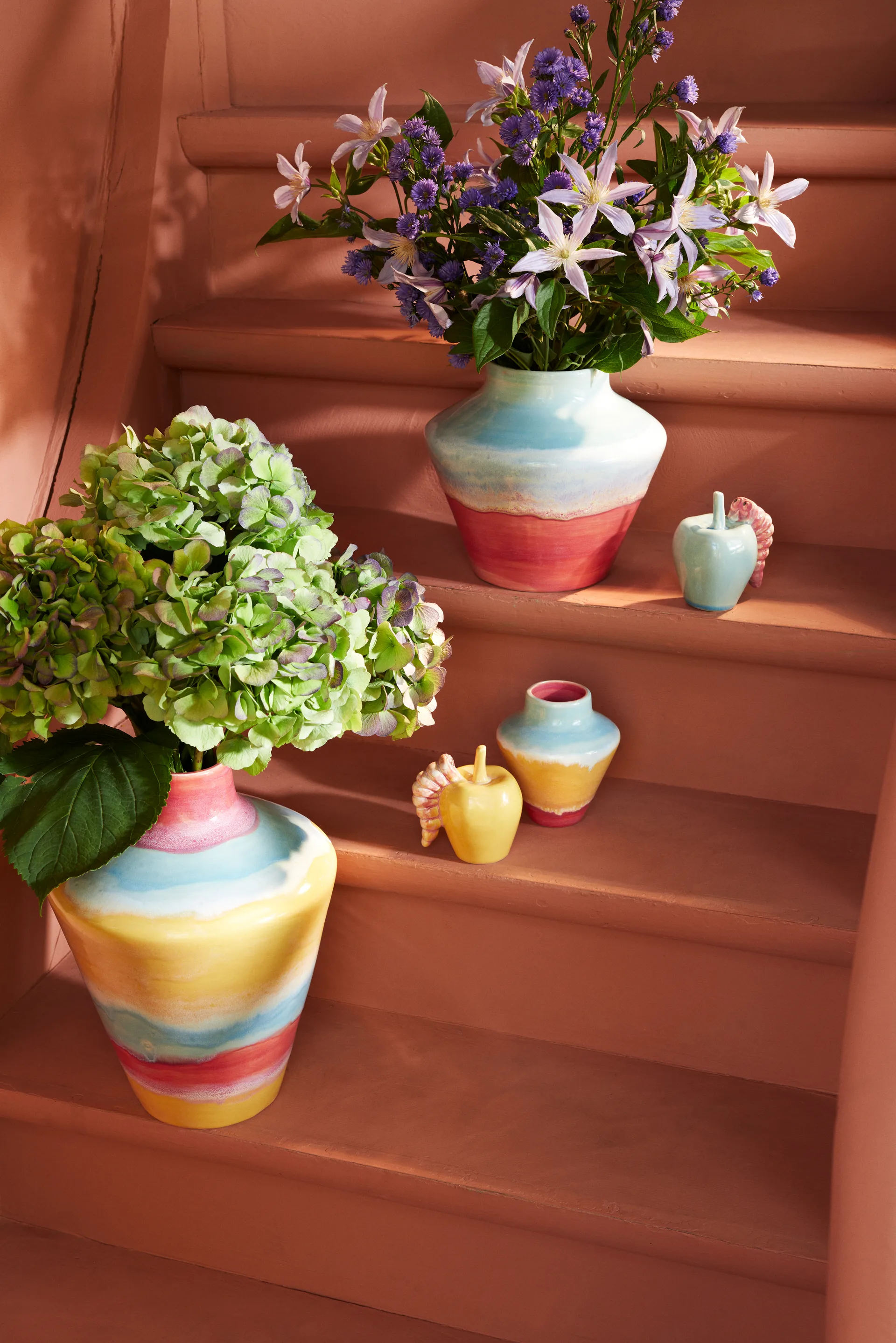 Poppery vase 20,5 cm, Mint-pink Kähler