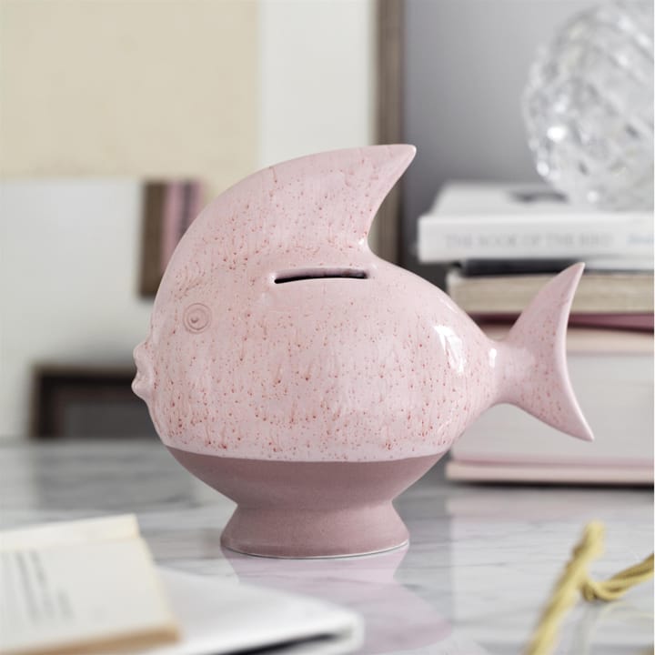 Sparedyr sparebøsse fisk - rosa - Kähler