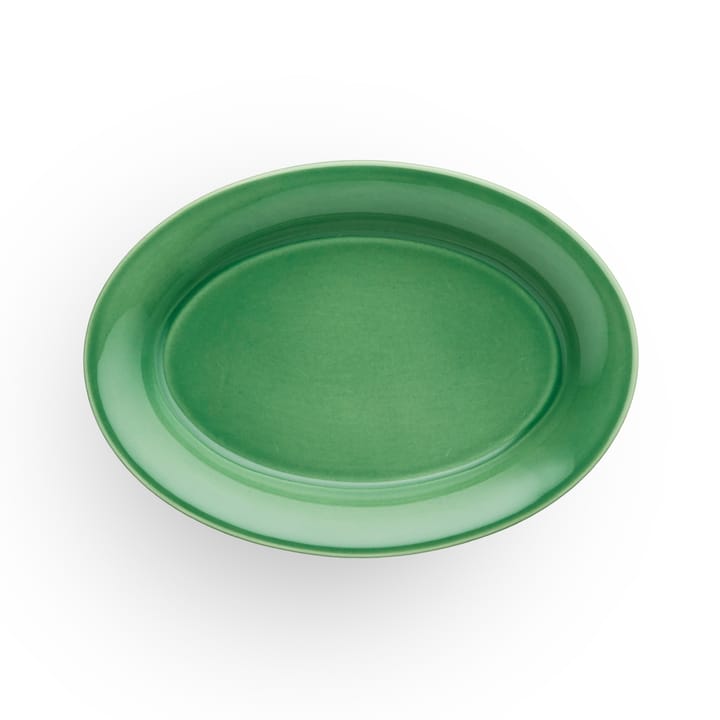 Ursula oval tallerken 13x18 cm, Mørkegrøn Kähler