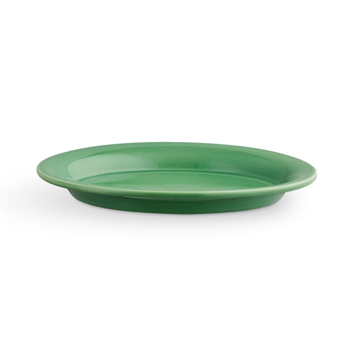 Ursula oval tallerken 13x18 cm, Mørkegrøn Kähler