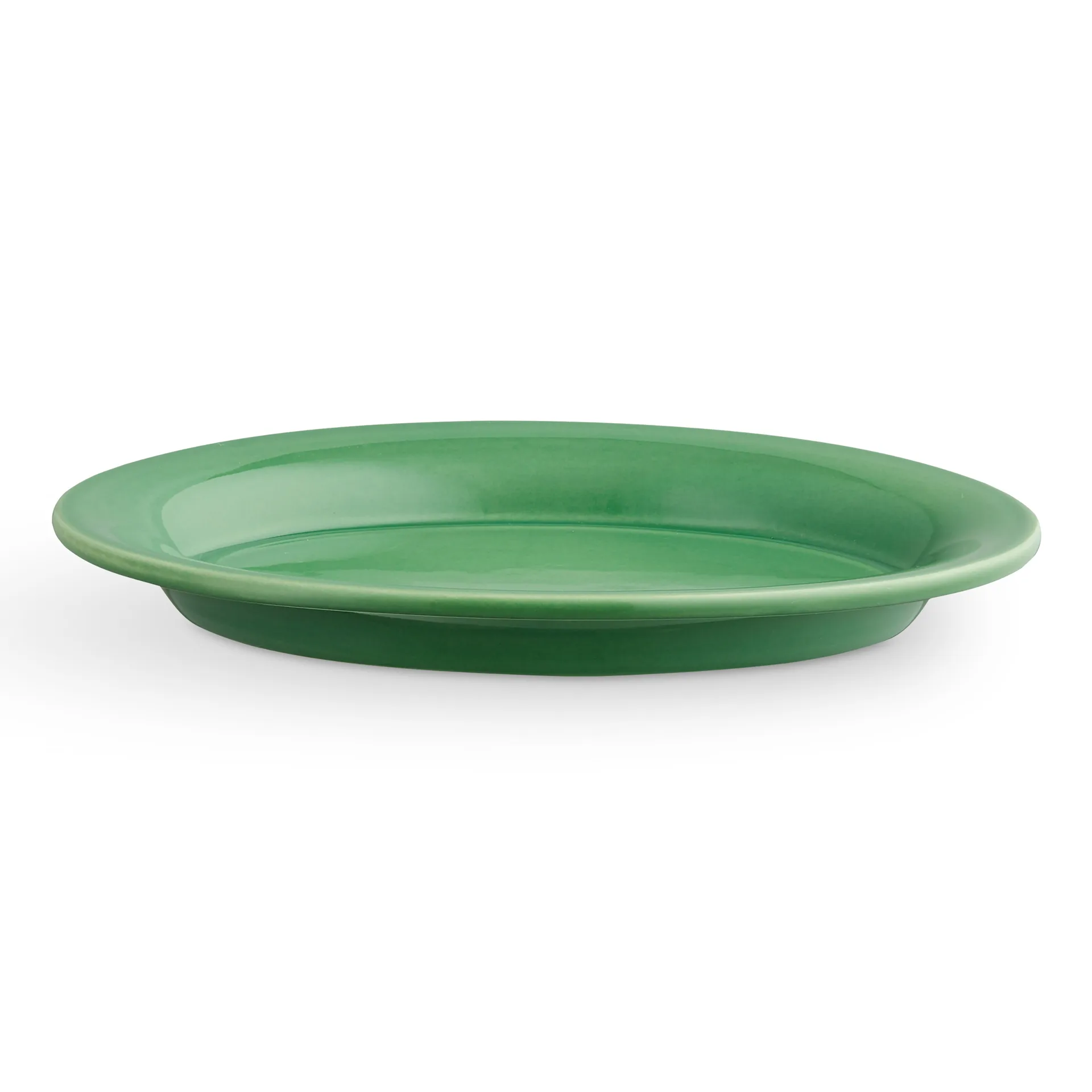 Ursula oval tallerken 16x22 cm, Mørkegrøn Kähler