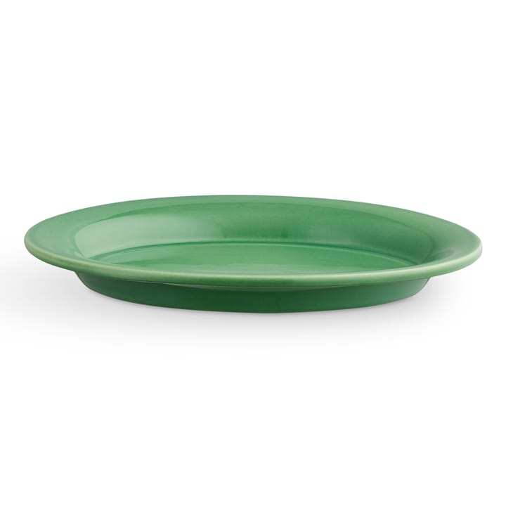 Ursula oval tallerken 16x22 cm, Mørkegrøn Kähler